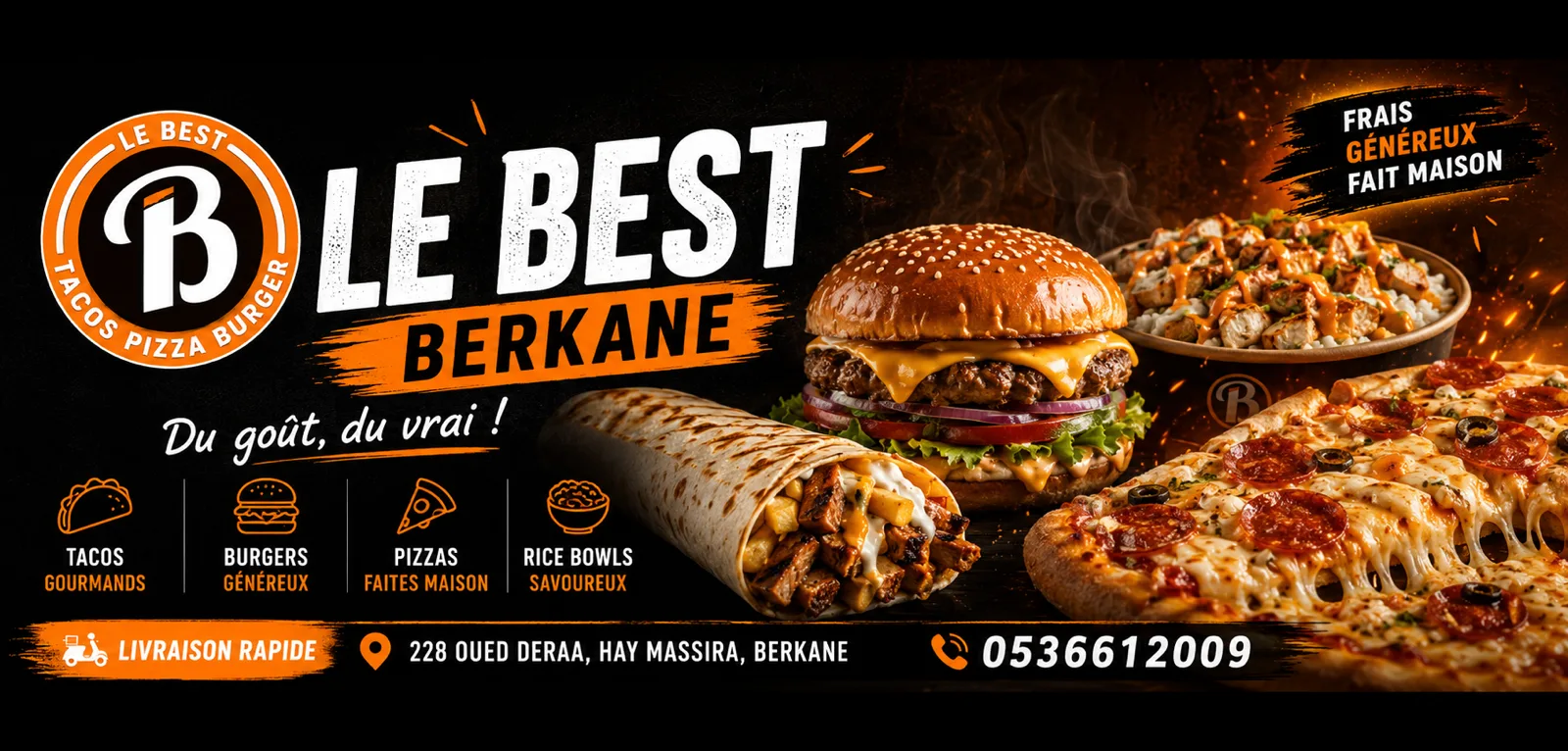 Le Best, restaurant à Berkane disponible en livraison sur DropX Food